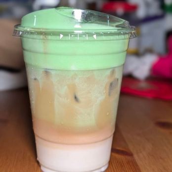 Off Grids Common - Pandan iced latte - Internet Cafes Near Me - Queens, New York
