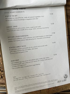Menu photo 2 Dot Cafe San Diego, CA