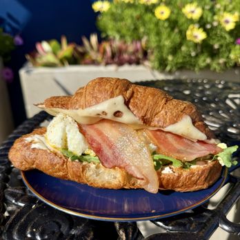 Covinten Cafe - Bacon egg and cheese croissant - Cafes Near Me - Hermosa Beach, California