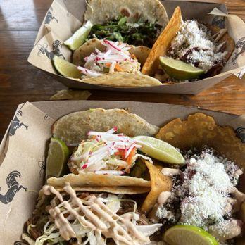 Bluewater Cocina - Carnitas, fresh catch of the day (wahoo) and birria in the front. Fresh catch of the day, fresh veggie or the day and birria in the back. - Tacos Near Me - Middleburg, Virginia Bluewater Cocina - Carnitas, fresh catch of the day (wahoo) and birria in the front. Fresh catch of the day, fresh veggie or the day and birria in the back. - Tacos Near Me - Middleburg, Virginia