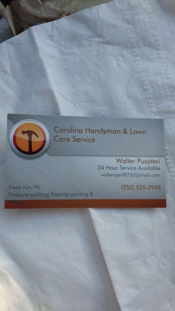 Slide of Carolina handyman and lawn care service