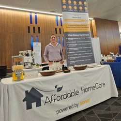 Affordable Home Care - Our booth at the 2026 Caring Collation Conference in Southfield Michigan