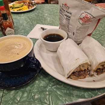 The Sisters Restaurant - Pot roast dip with mocha latte - Sandwiches Near Me - Everett, Washington