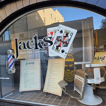 Jacks - The display window of Jack's, Men's Fine Grooming. - Barbers Near Me - Roanoke, Virginia Jacks - The display window of Jack's, Men's Fine Grooming. - Barbers Near Me - Roanoke, Virginia