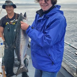 Chinook salmon that was caught Chinook salmon that was caught