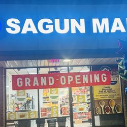 Sagun Mart - Street front sign and opening sign