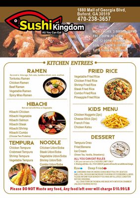 Menu photo 4 Sushi Kingdom Buford, GA Menu photo 4 Sushi Kingdom Buford, GA