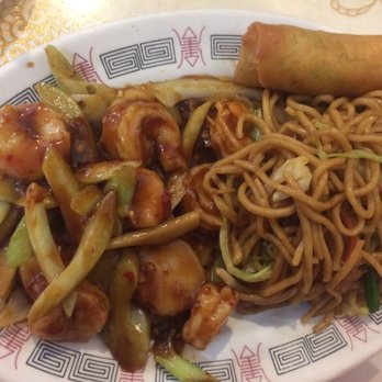 Lock Chun - Shrimp with Spicy Garlic Sauce Lunch Special - too sour for me - Chinese Near Me - Santa Clara, California