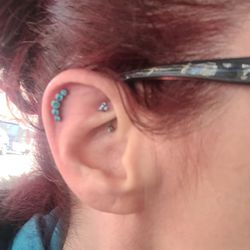 Addictions Body Art - New rook jewelry and helix piercing