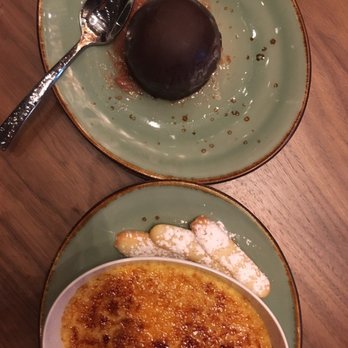 Vidrio - Chocolate Pistachio bombe and creme brûlée - Mediterranean Near Me - Raleigh, North Carolina Vidrio - Chocolate Pistachio bombe and creme brûlée - Mediterranean Near Me - Raleigh, North Carolina
