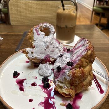 Popovers Cafe - Pippa Popover and Iced Honey whipped coffee - Coffee & Tea Near Me - Apex, North Carolina Popovers Cafe - Pippa Popover and Iced Honey whipped coffee - Coffee & Tea Near Me - Apex, North Carolina