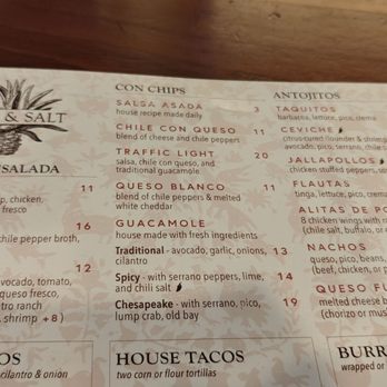 Lime and Salt - Menu - Mexican Near Me - Odenton, Maryland