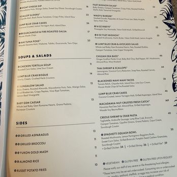 Tommy Bahama Restaurant & Bar - Menu - New American Near Me - Honolulu, Hawaii