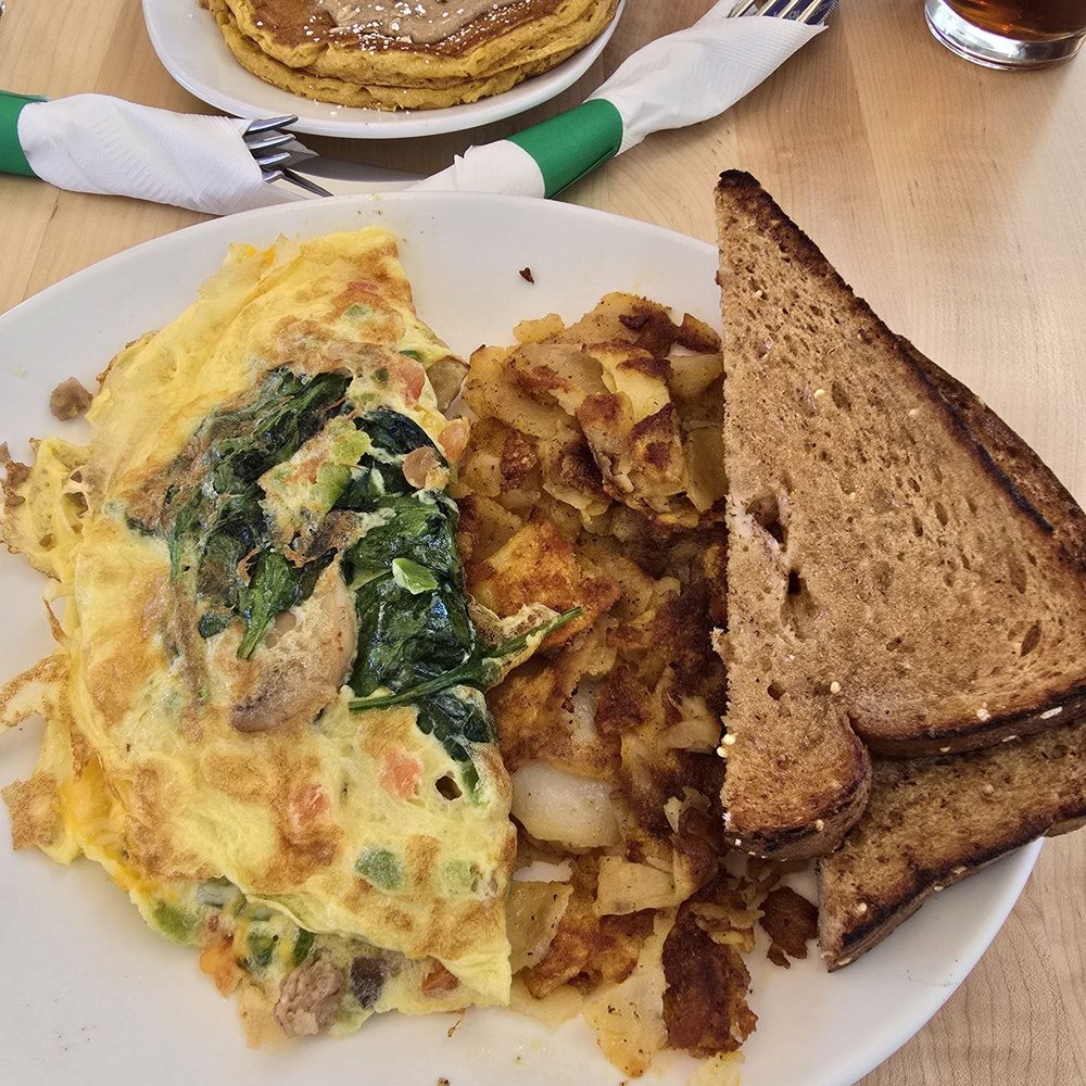 Sunshine Breakfast Bar - Veggie omelet w added sausage, breakfast potatoes & wheat toast. - Breakfast & Brunch Near Me - Tempe, Arizona Sunshine Breakfast Bar - Veggie omelet w added sausage, breakfast potatoes & wheat toast. - Breakfast & Brunch Near Me - Tempe, Arizona
