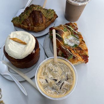 Librae Bakery - Pistachio rose croissant, shakshuka focaccia, mango saffron bun, salted mocha, espresso tonic - Bakeries Near Me - New York, New York