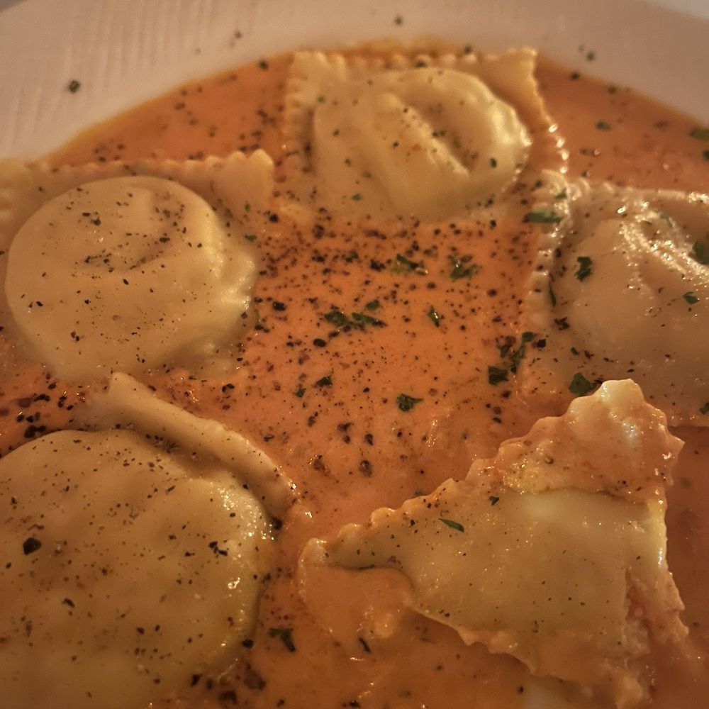 Seafood ravioli