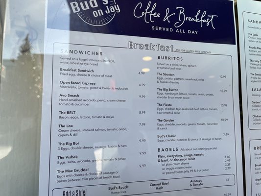 Menu photo 4 Bud’s on Jay Schenectady, NY