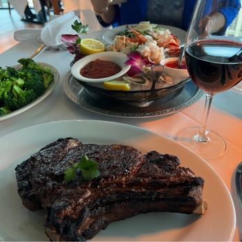 Empire Steak House - Bone-in Ribeye with side dish of Broccoli. And the Seafood Platter. - Steakhouses Near Me - Honolulu, Hawaii Empire Steak House - Bone-in Ribeye with side dish of Broccoli. And the Seafood Platter. - Steakhouses Near Me - Honolulu, Hawaii