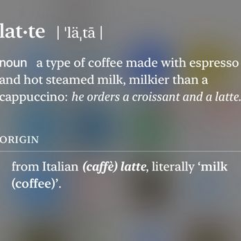 Cafe 86 - definition of latte - Desserts Near Me - Artesia, California