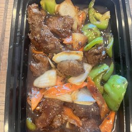 Black pepper beef, it was only 8 beef for $20
