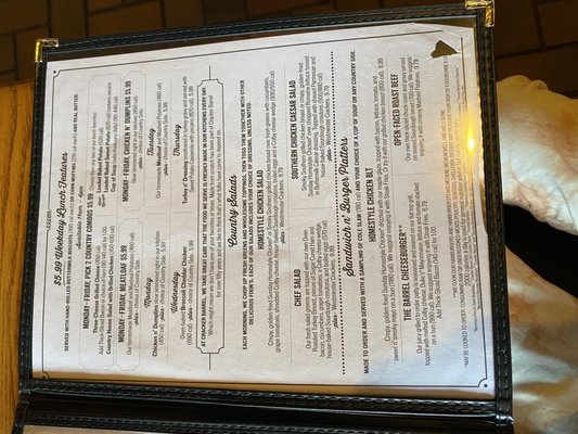 Menu photo 3 Cracker Barrel Old Country Store Florence, SC