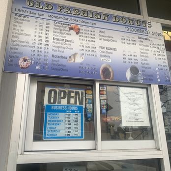 Old Fashion Donuts - This was taken at the drive up. It's the menu and hours of operations. - Donuts Near Me - San Antonio, Texas Old Fashion Donuts - This was taken at the drive up. It's the menu and hours of operations. - Donuts Near Me - San Antonio, Texas