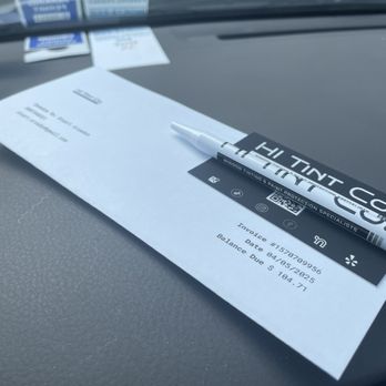 HI Tint - Invoice and pen on your dash - Car Window Tinting Near Me - Kapolei, Hawaii