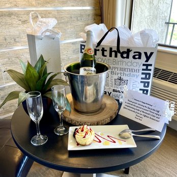 Inn on the Cliff - Look at the nice note they left on our table with a desert and Sparkling Apple cider.. - Hotels Near Me - St. George, Utah Inn on the Cliff - Look at the nice note they left on our table with a desert and Sparkling Apple cider.. - Hotels Near Me - St. George, Utah