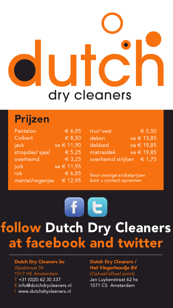 DUTCH DRY CLEANERS Updated September 2024 Vijzelstraat 59