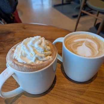 Starbucks - Cafe Mocha and extra hot latte - Coffee & Tea Near Me - McKinney, Texas Starbucks - Cafe Mocha and extra hot latte - Coffee & Tea Near Me - McKinney, Texas