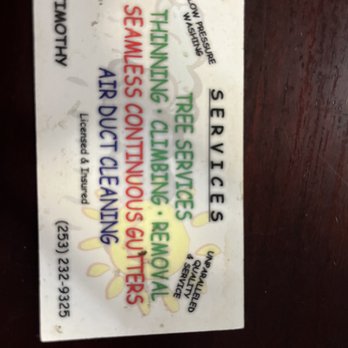 Rain or Shine Roof & Window Cleaning Services - Business card - Gutter Services Near Me - Lakewood, Washington