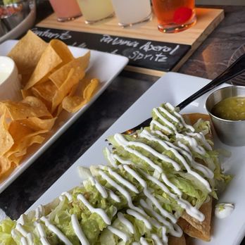 Medusa Bar & Grill - Taquito appetizer and a cocktail/margarita flight. - Seafood Near Me - Springdale, Arkansas