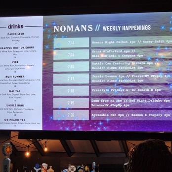 Nomans - Drink menu & weekly happenings - American Near Me - Oak Bluffs, Massachusetts