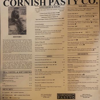 Cornish Pasty - Menu - Pubs Near Me - Boulder City, Nevada Cornish Pasty - Menu - Pubs Near Me - Boulder City, Nevada
