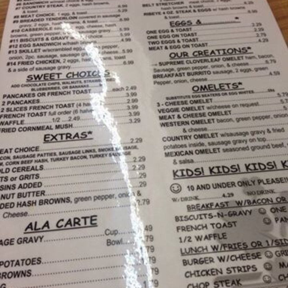 Cloverleaf Family Restaurant - More Menu - Diners Near Me - Bloomington, Indiana