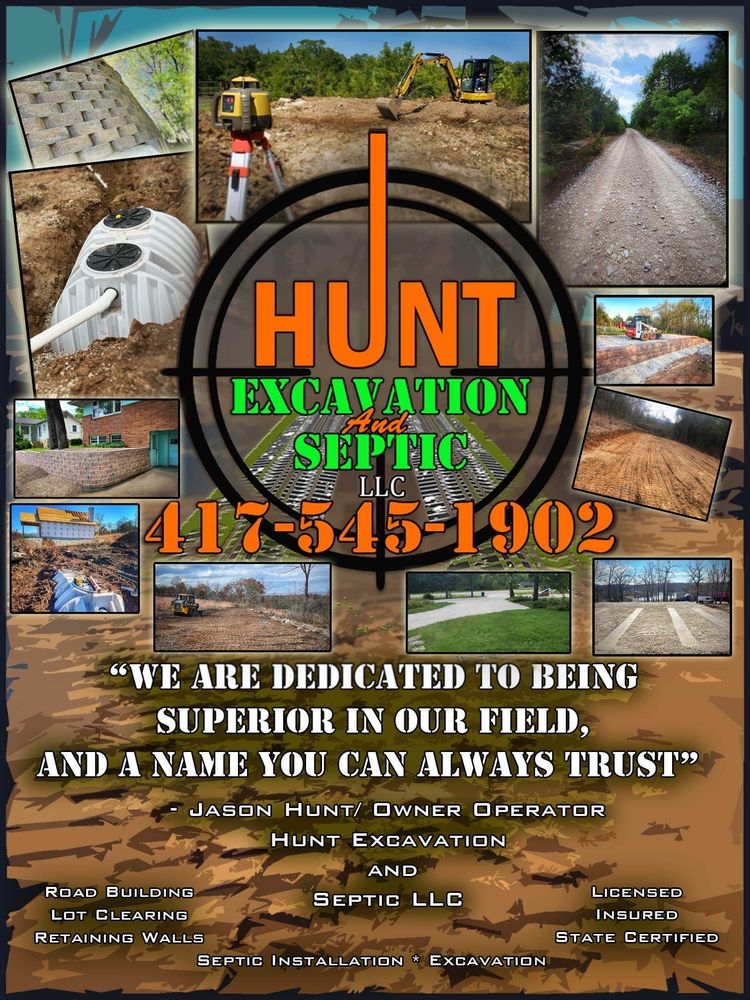 Hunt Excavation and Septic  - septic in Cedarcreek, MO