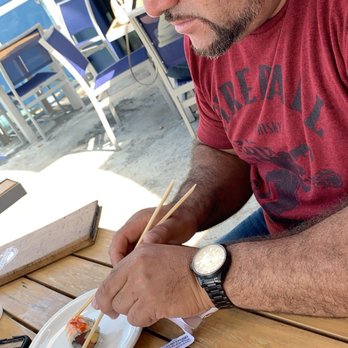 Quarterdeck Restaurants - My baby eating his delicious sushi - Seafood Near Me - Dania Beach, Florida Quarterdeck Restaurants - My baby eating his delicious sushi - Seafood Near Me - Dania Beach, Florida