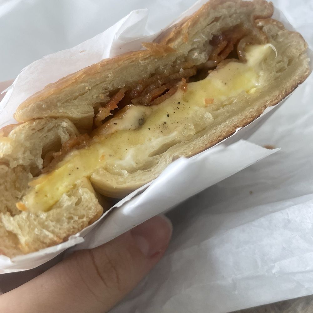 Bacon egg and cheese croissant Bacon egg and cheese croissant
