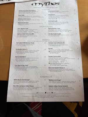 Menu photo 3 Mythos Restaurant Orlando, FL
