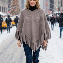 Marc Kaufman Furs - Beige Knit Mink Cape