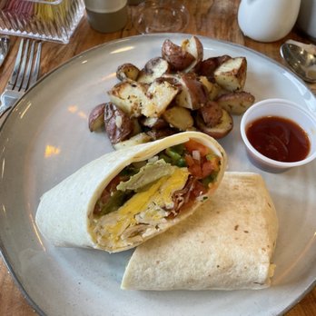 Zava Cafe - Breakfast Burrito with home fries. - Sandwiches Near Me - Rehoboth Beach, Delaware