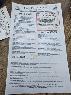 Menu photo 6 Salty Siren Eats & Tap House Skagway, AK