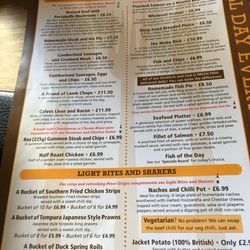 The Honeybee - 1st page of the menu.