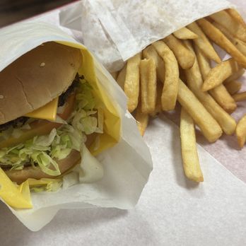 George Burgers - 1/4 lb. Burger and side of Fries! DELICIOUS! - Burgers Near Me - Escondido, California