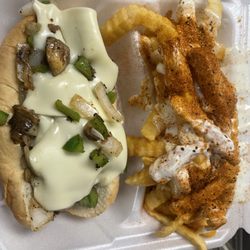 MK Wings - Philly w/ ranch and Cajun fries