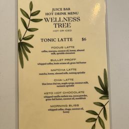 Drink menu Drink menu