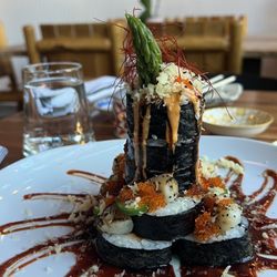 SaWa's Donburi - ! Like spicy? Try this VOLCANO sushi tower :) it's fire !