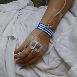Randall Yee, DO - Advanced Orthopedic & Sports Medicine - Teddy bear derma-bond for my IV.