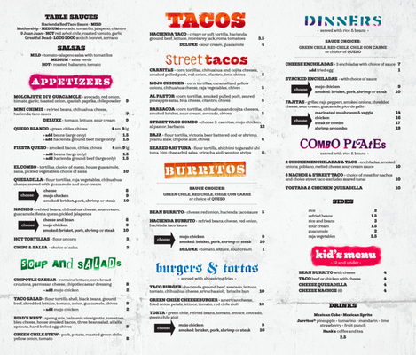 Menu photo 8 Hacienda Tacos Oklahoma City, OK