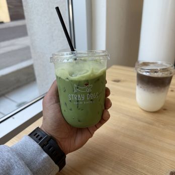 Stray Dogs Coffee Roasters - Iced matcha latte - Coffee Roasteries Near Me - Riverside, California
